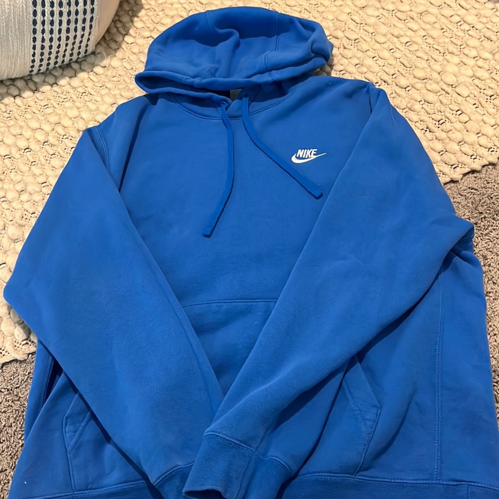Nike hoodie, size: L, color: blue